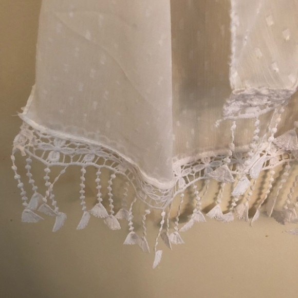 White Swiss dot swim cover up - Picture 3 of 4